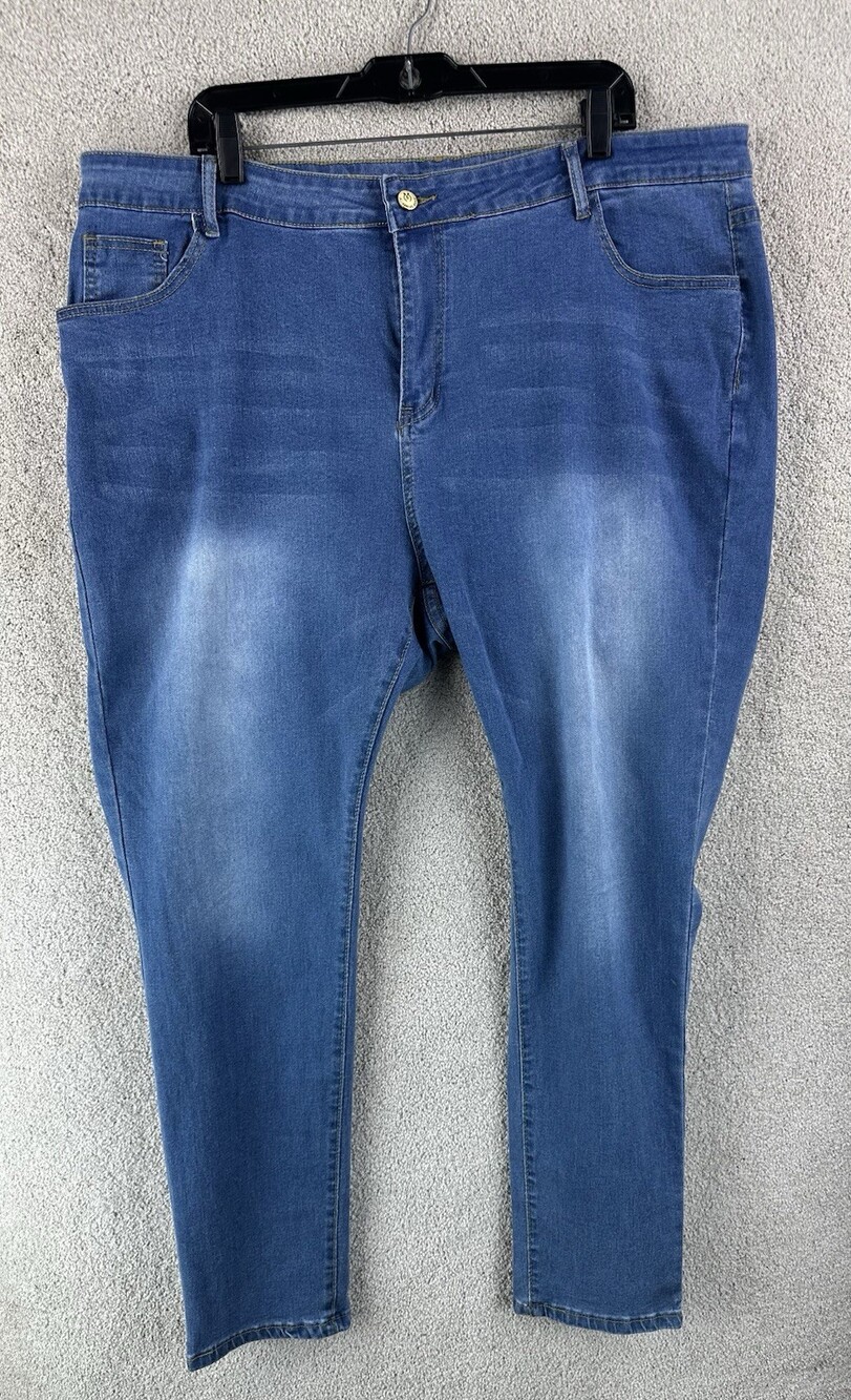 Allabreve Jeans Womens 4XL Faded Jeans Medium Light Wash NWT Fit For Everyone